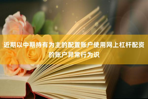 近期以中期持有为主的配置账户使用网上杠杆配资的账户异常行为识