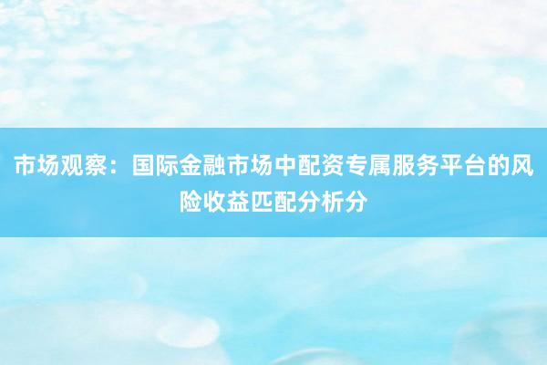 市场观察：国际金融市场中配资专属服务平台的风险收益匹配分析分