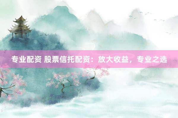专业配资 股票信托配资:放大收益,专业之选